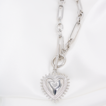 Heart Statement Toggle Necklace