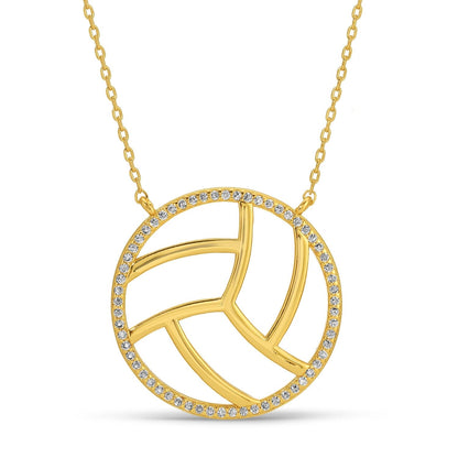 Glitzy Volleyball Necklace