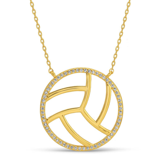 Glitzy Volleyball Necklace