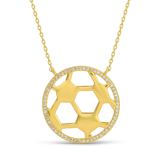 Glitzy Soccer Necklace