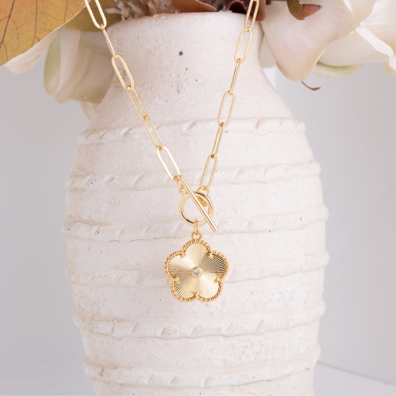 Flower Toggle Necklace