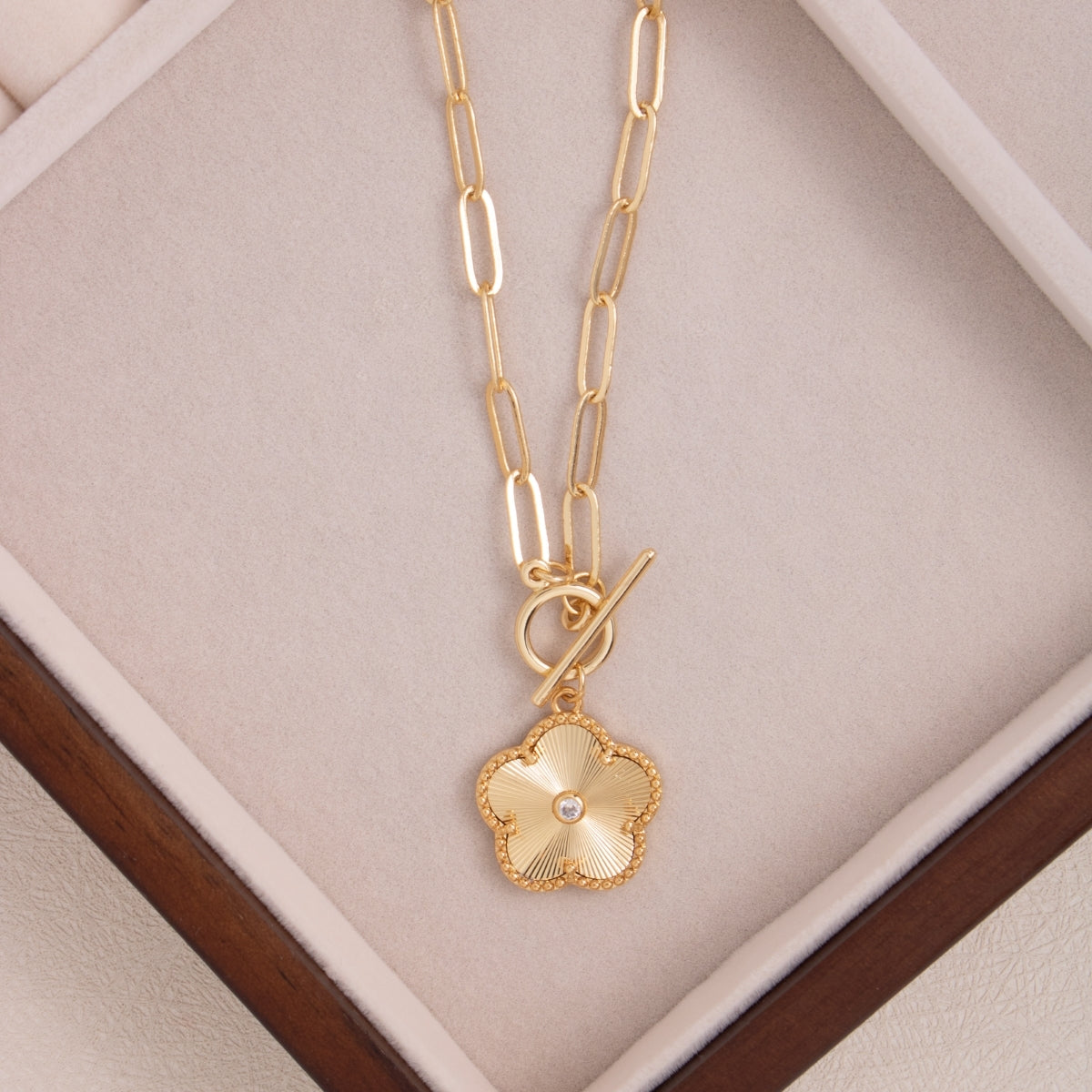 Flower Toggle Necklace