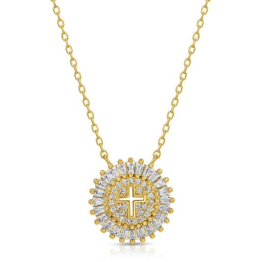 Shimmering Cross Necklace