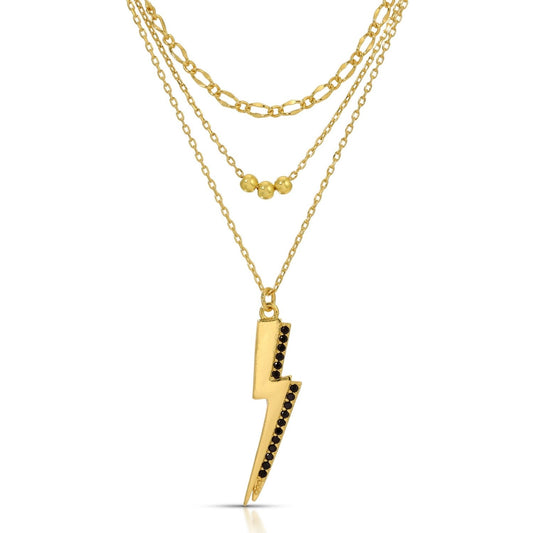 Layered Lighting Strike Necklace