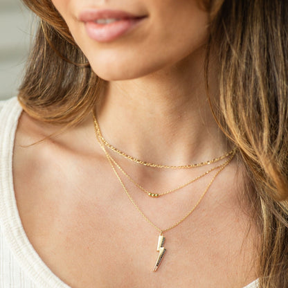 Layered Lighting Strike Necklace