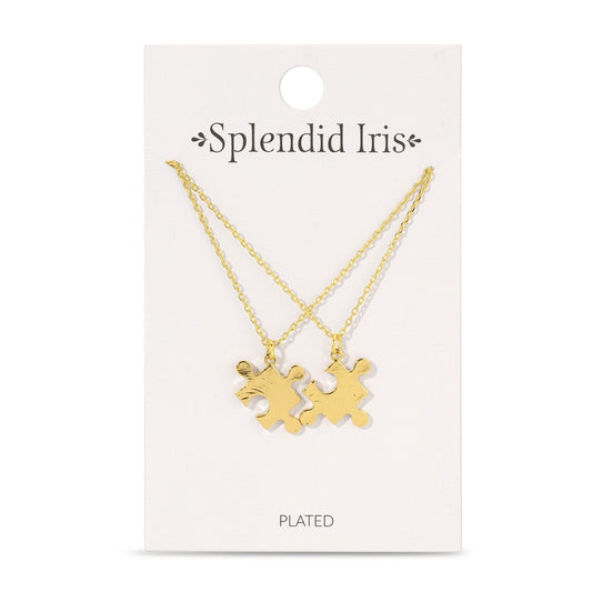 BFF Necklaces - Pair of Puzzle Pieces Necklaces