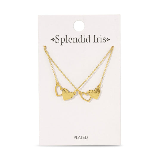 BFF Necklaces - Pair of Side by Side Hearts