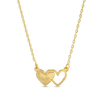 BFF Necklaces - Pair of Side by Side Hearts