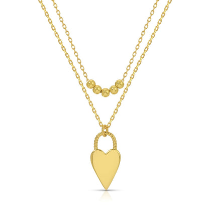 Simple Layered Heart Necklace
