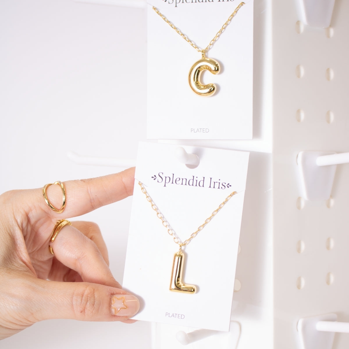 Large Balloon Initial Pendant