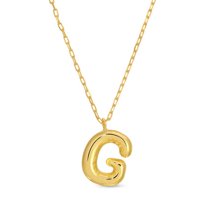 Large Balloon Initial Pendant
