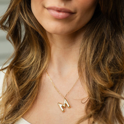 Large Balloon Initial Pendant