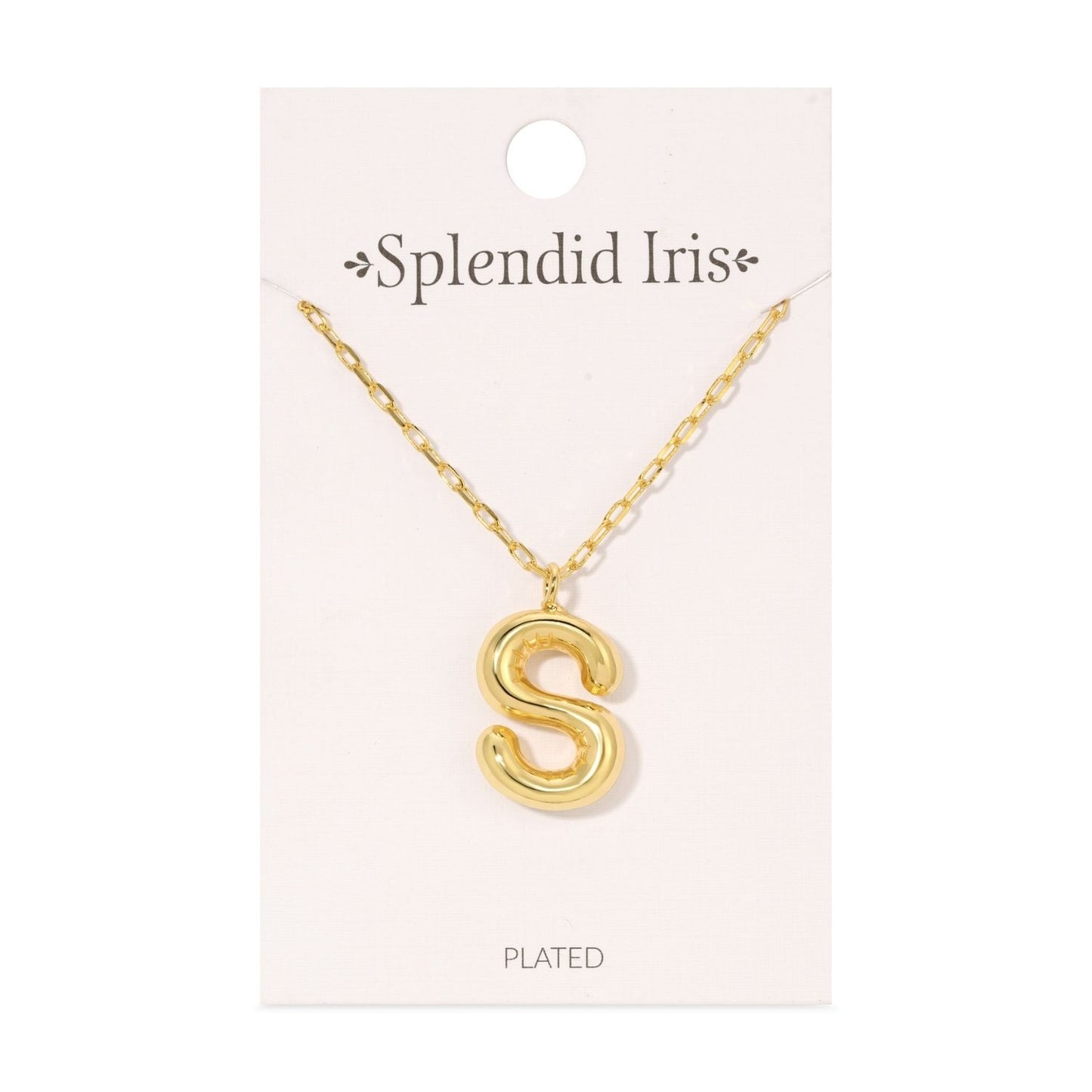Large Balloon Initial Pendant