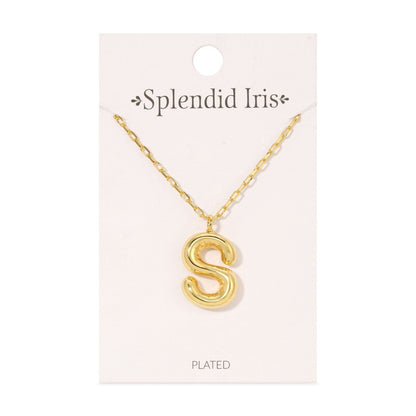 Large Balloon Initial Pendant