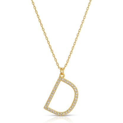 Large Pave Initial Pendants