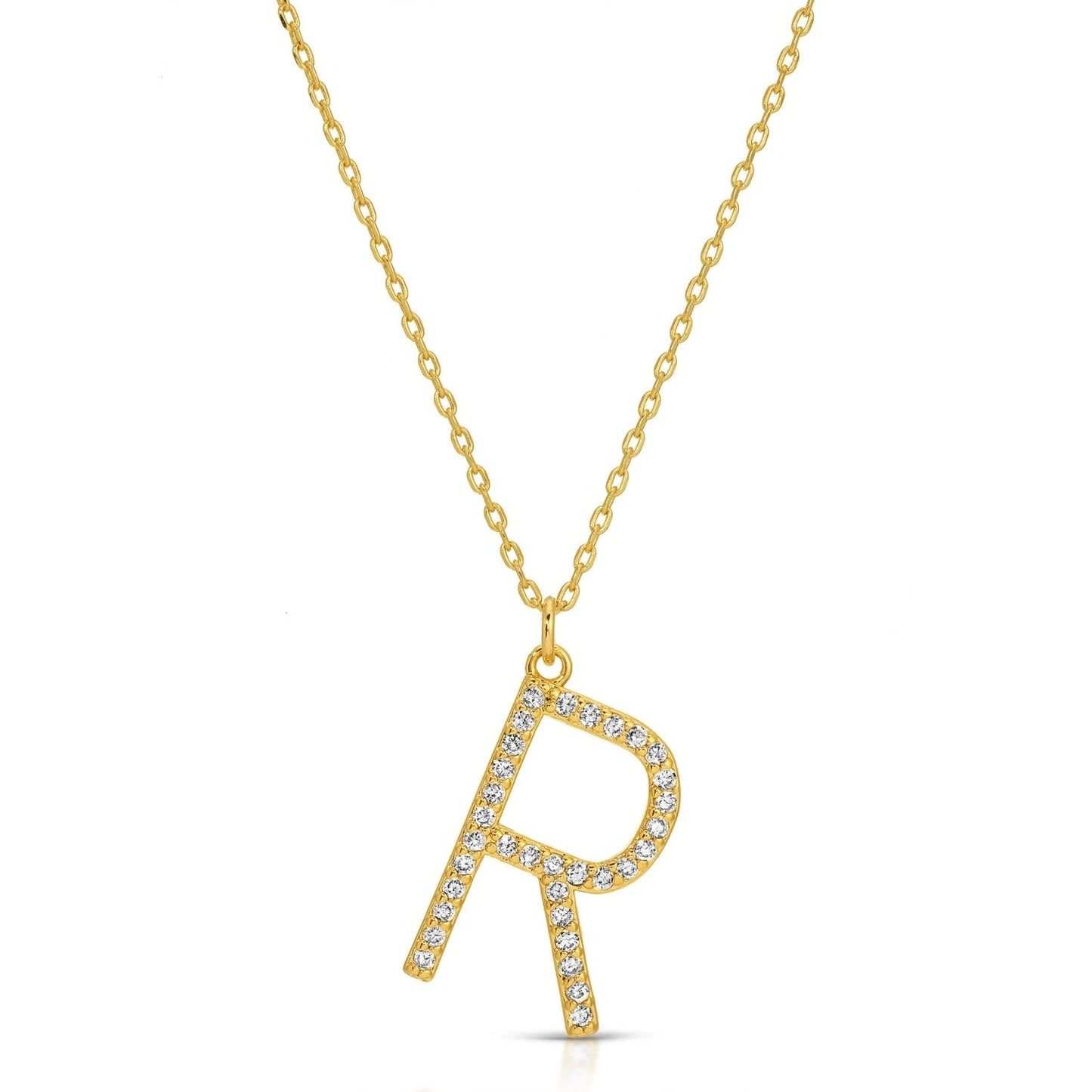 Large Pave Initial Pendants