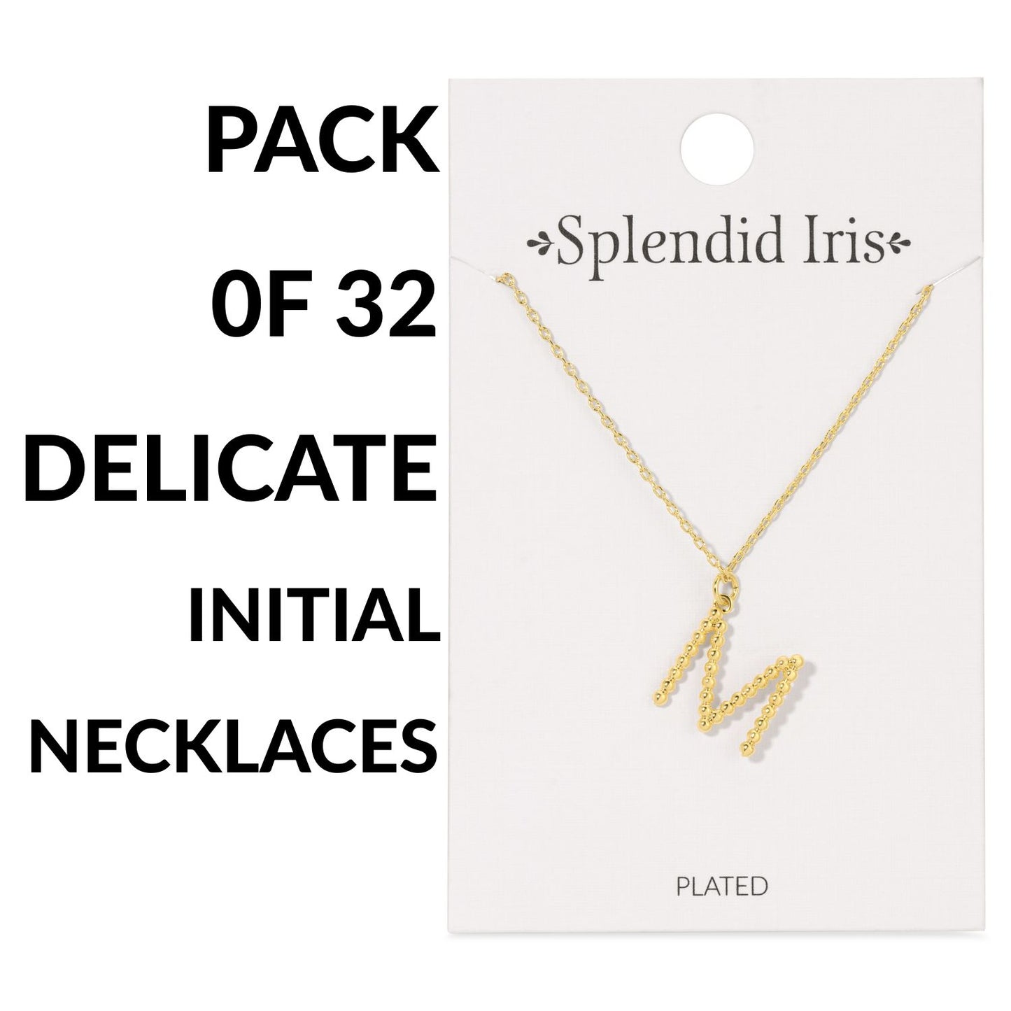 Set/32 Delicate Initial Pendants