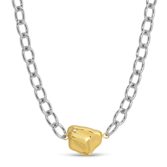 Two-Tone Statement Necklace