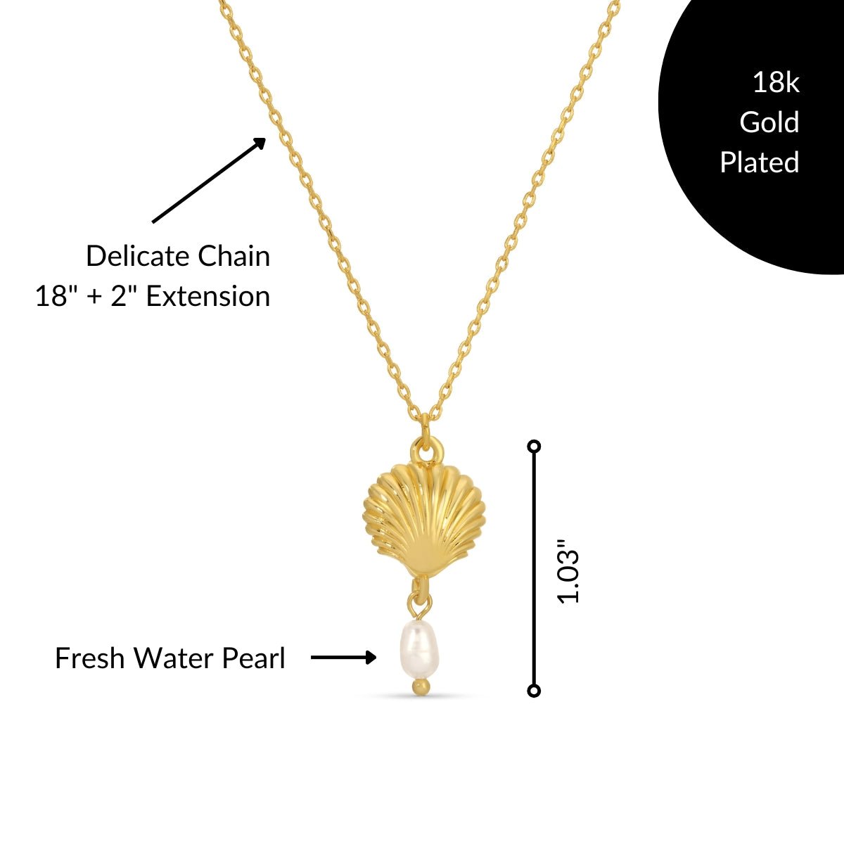 Coastal Charm Seashell & Pearl Necklace