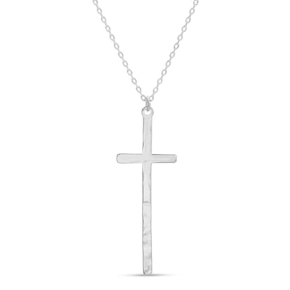 Gilded Slim Cross Pendant Necklace