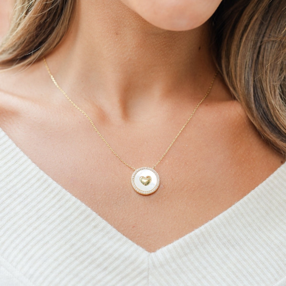 Shimmer & Shine Heart Accented Necklace