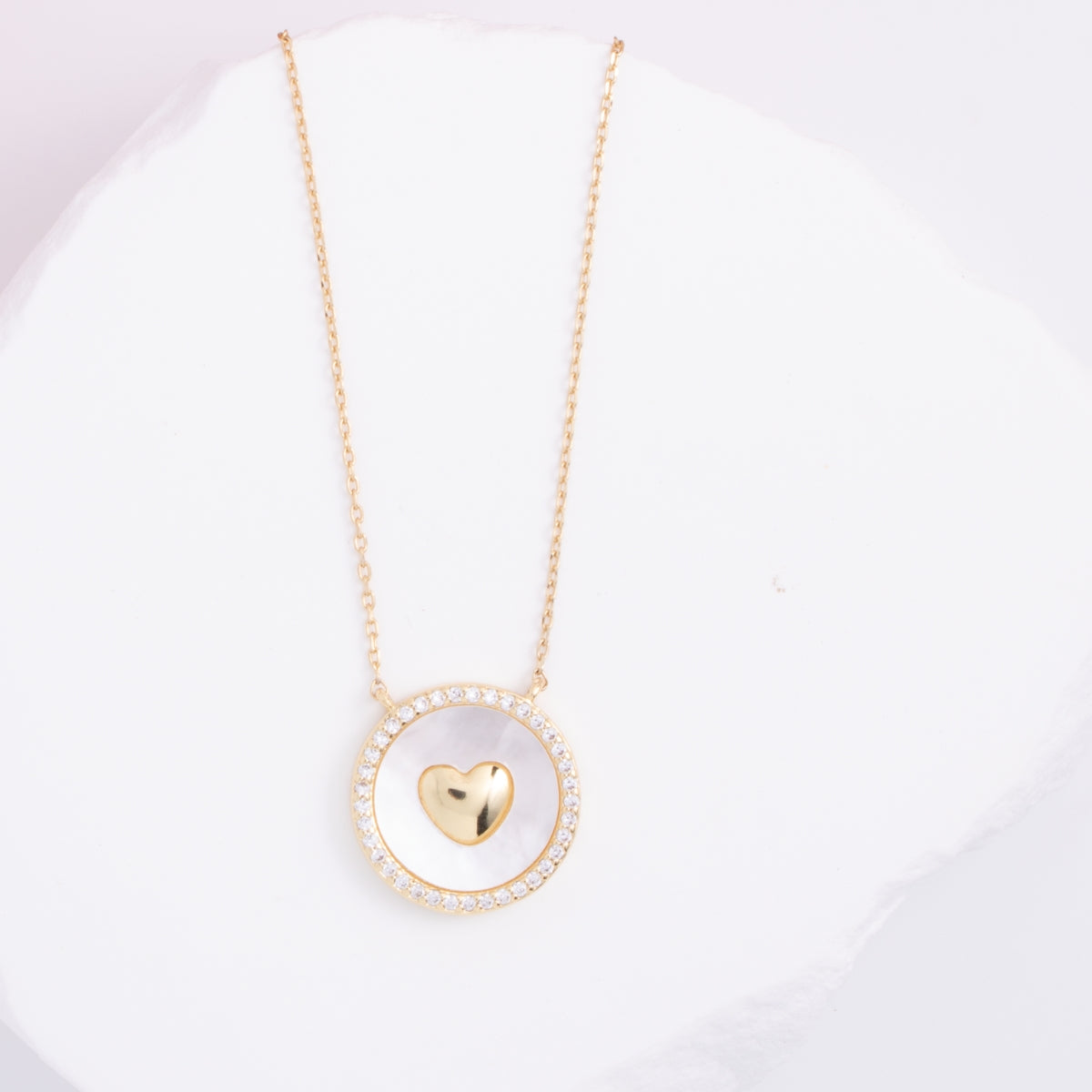 Shimmer & Shine Heart Accented Necklace