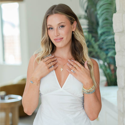 Front Toggle Cross Pendant Necklace