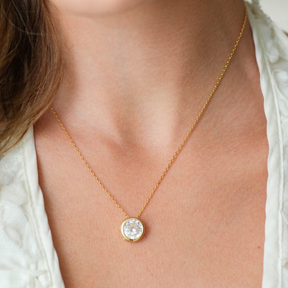 Bold Contemporary Faux Diamond Necklace