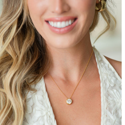 Bold Contemporary Faux Diamond Necklace