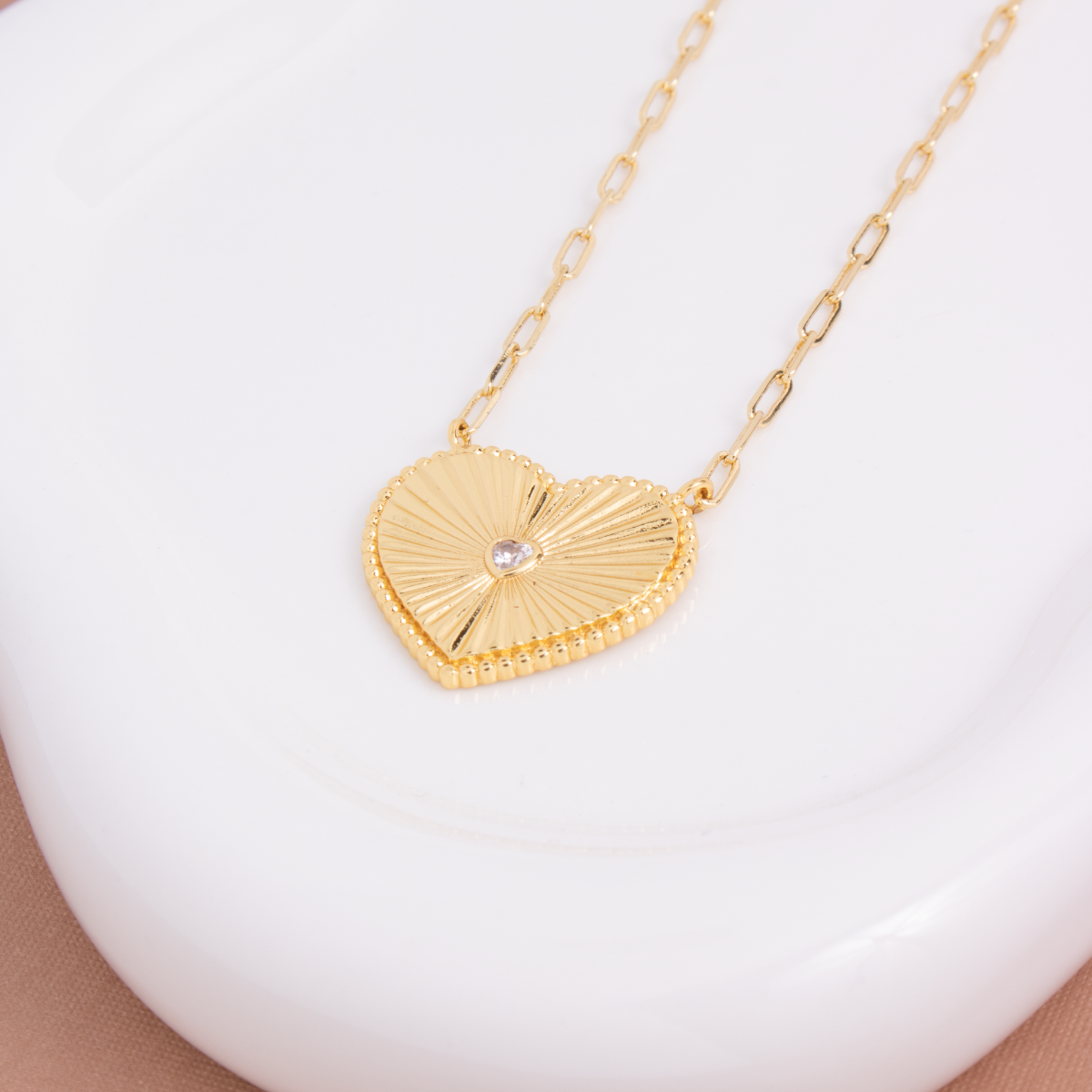 Large Heart Burst Necklace