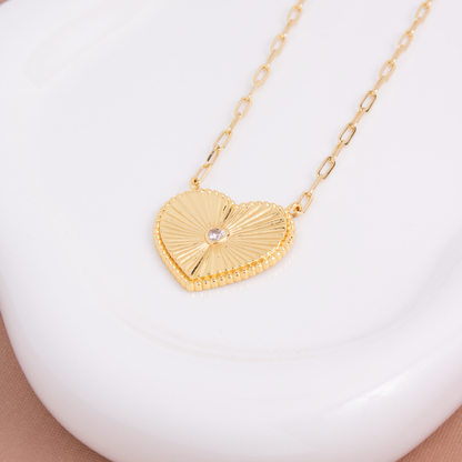 Large Heart Burst Necklace