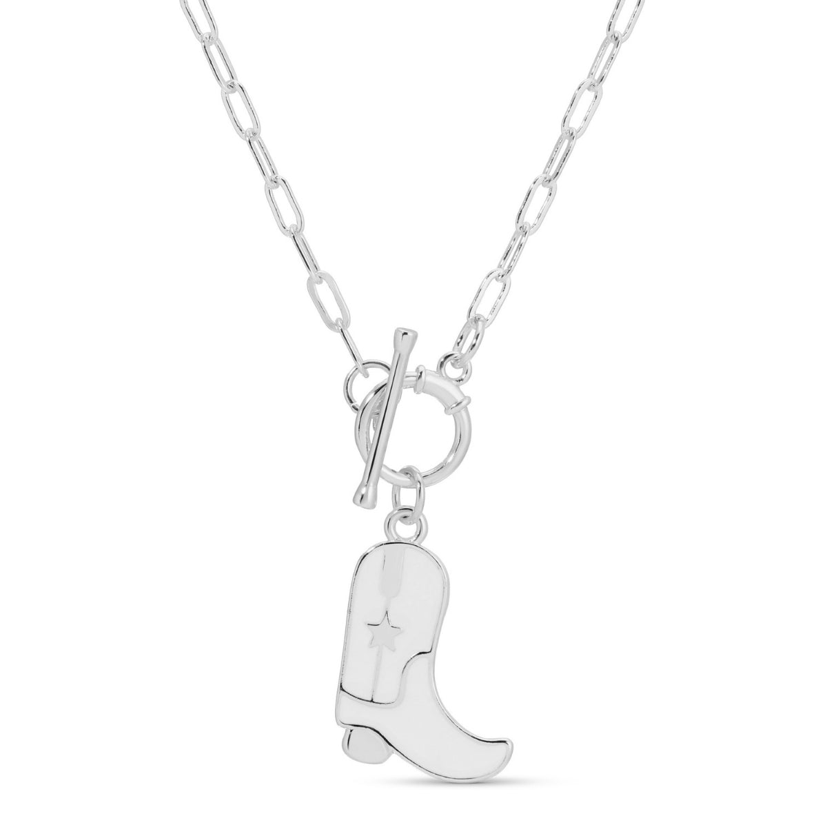Cowgirl Pendant Necklace with Toggle Closure