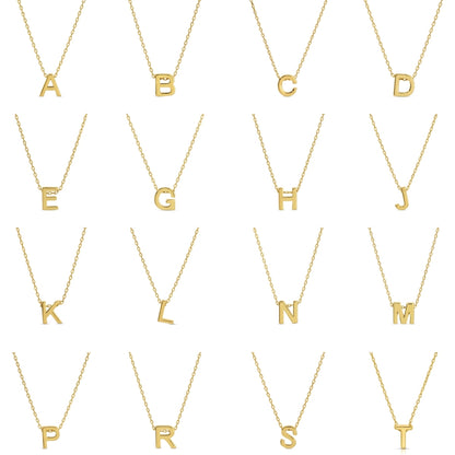 Set/32 Small Initial Pendants with Chain Running Through (2 of each letter)