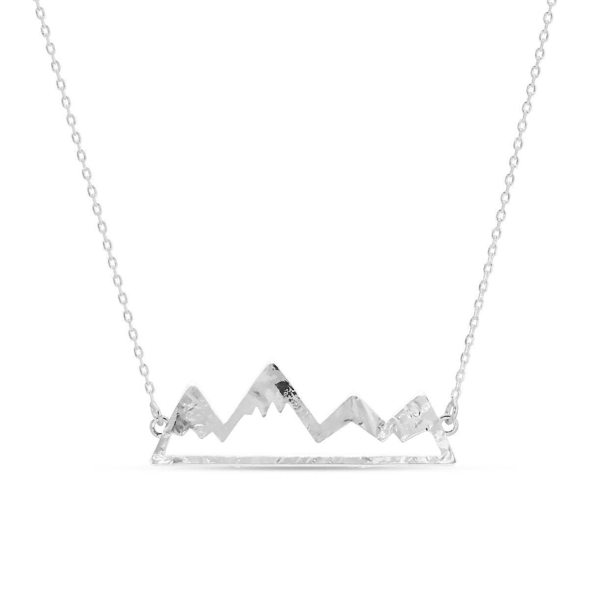 Gilded Mountain Scene Necklace