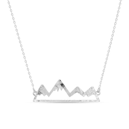 Gilded Mountain Scene Necklace