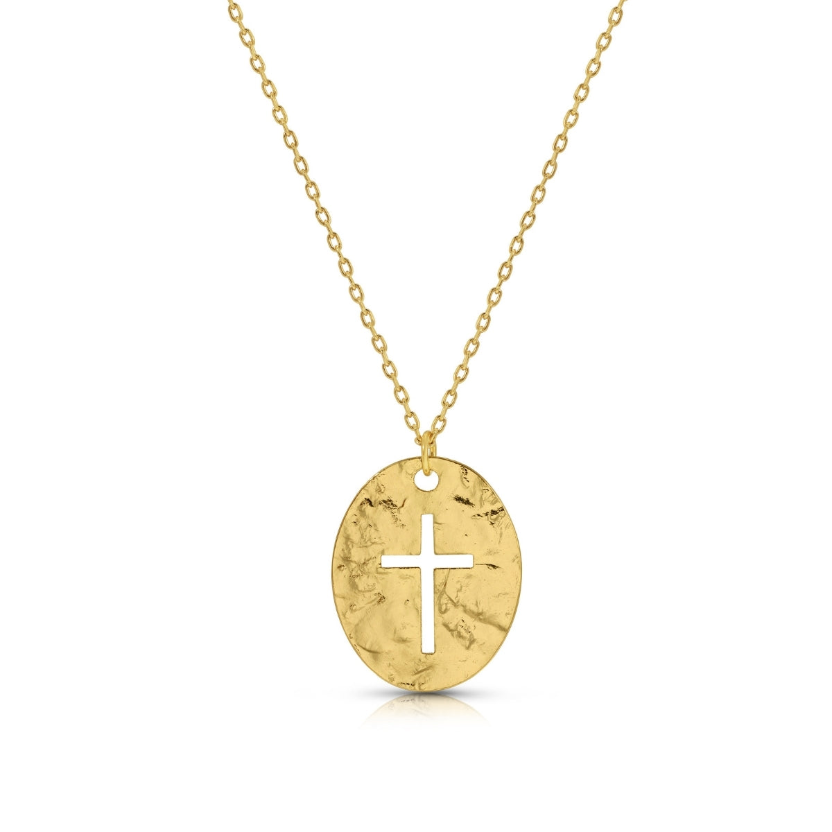 The Gilded Grace Cross Cut-Out Necklace