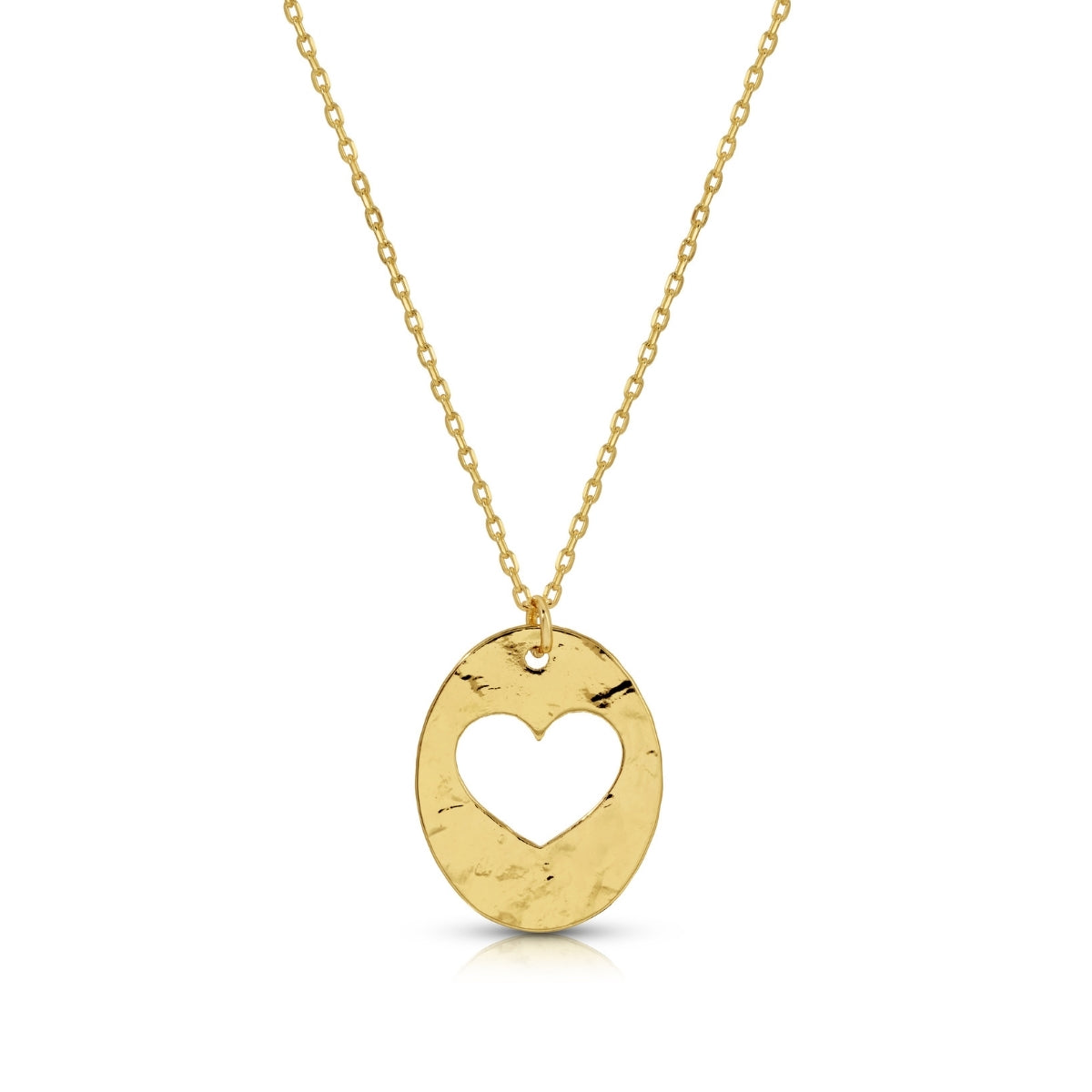 The Pure Gilded Heart Cut-Out Necklace