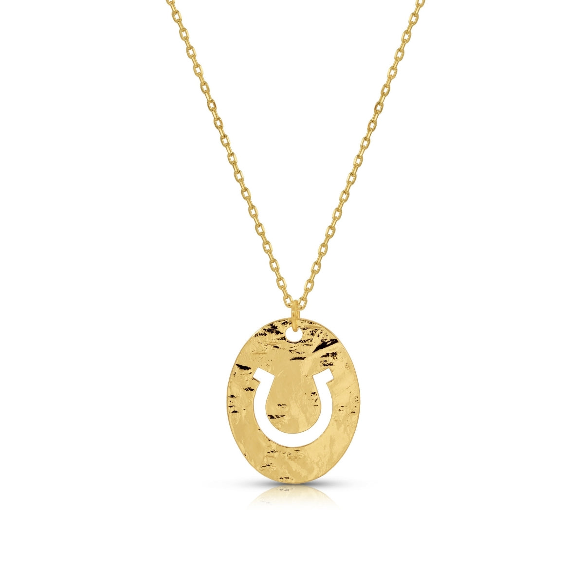 Gilded Horseshoe Cut-Out Necklace