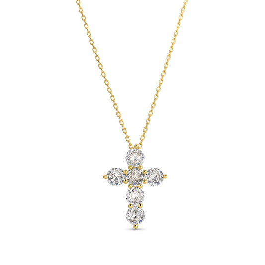 Bold in Faith CZ Cross Necklace