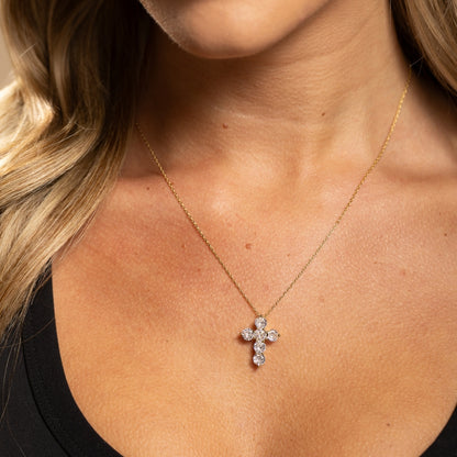 Bold in Faith CZ Cross Necklace