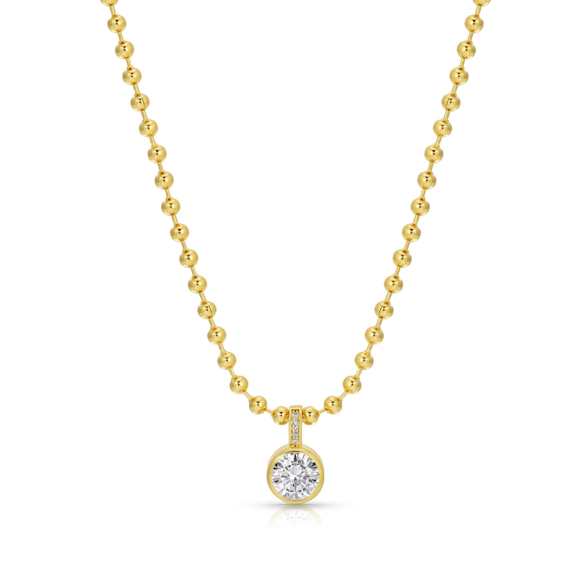 Bold in Style CZ Pendant Necklace
