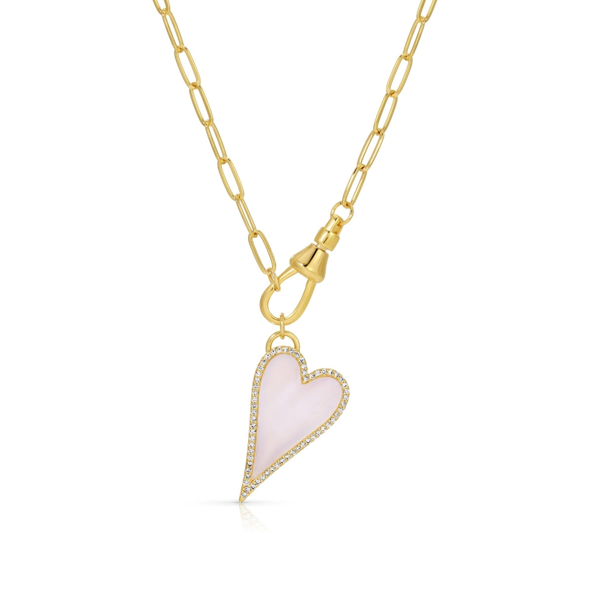 Heart Eyes Shell Pendant Necklace