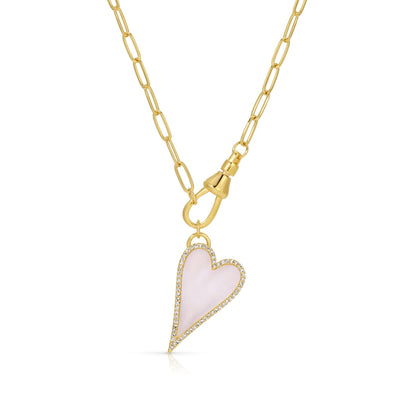 Heart Eyes Shell Pendant Necklace