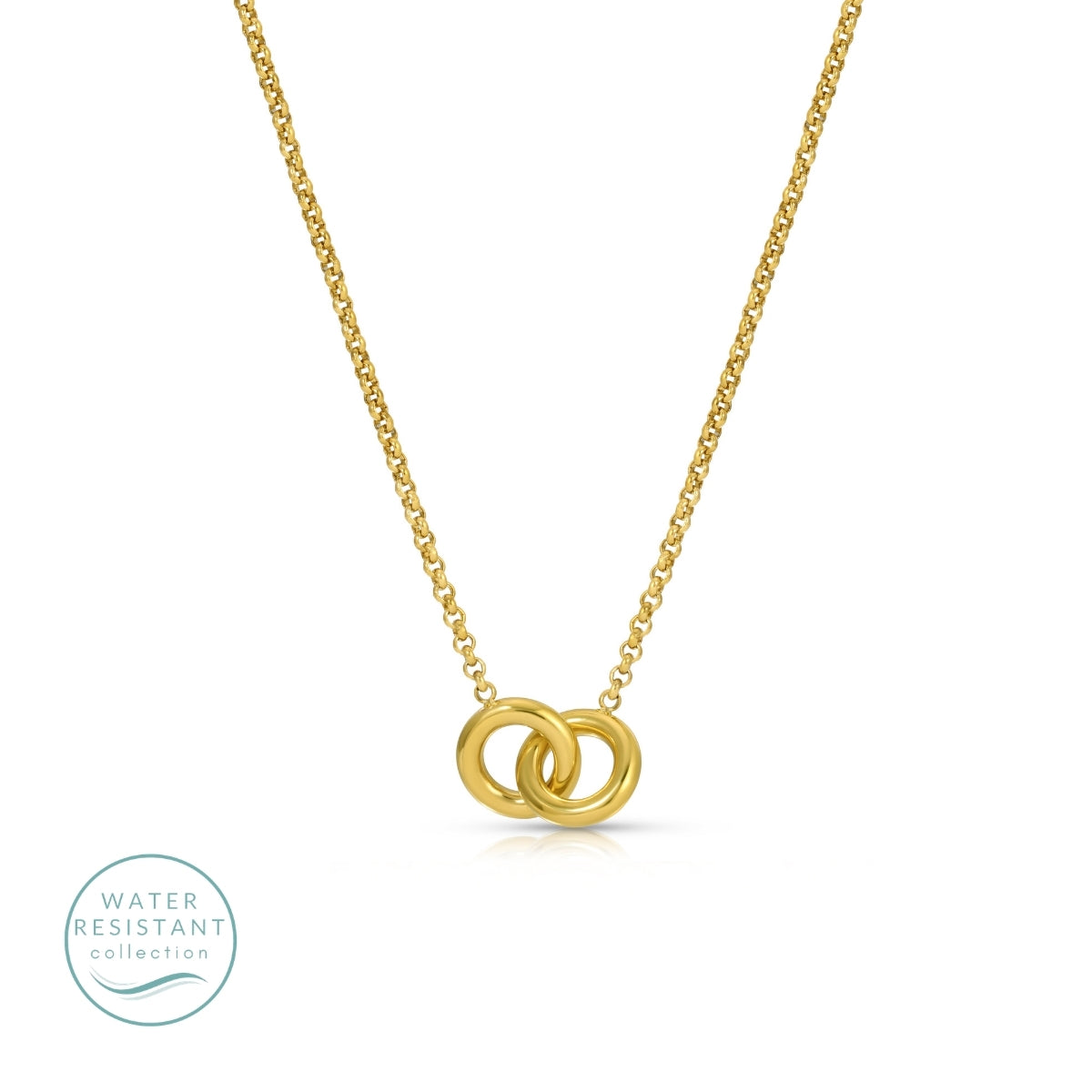 Connected Circles Necklace, Water-Resistant