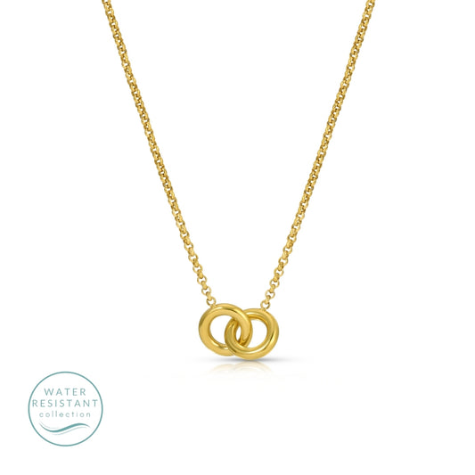 Connected Circles Necklace, Water-Resistant