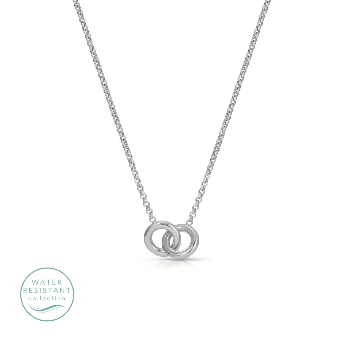 Connected Circles Necklace, Water-Resistant