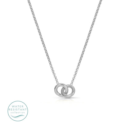 Connected Circles Necklace, Water-Resistant