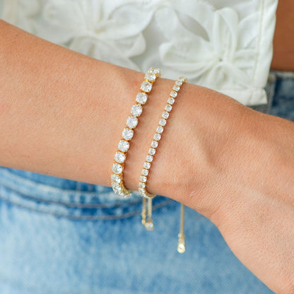Faux Diamond Pulley Bracelet