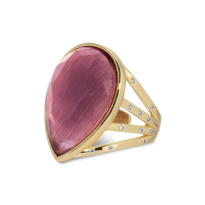 Boss Babe Stone Teardrop Ring