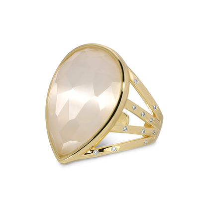 Boss Babe Stone Teardrop Ring